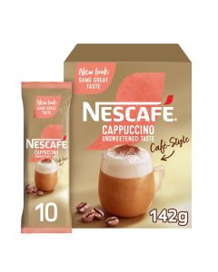 Cappuccino Coffee Mix Unsweetened Taste 10 Sachets 142gmgrams Pack of 10