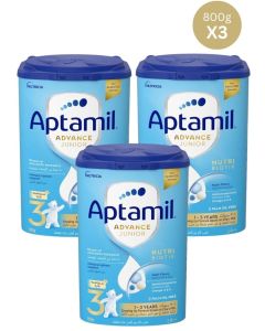 Aptamil Advance Junior 3 Growing Up Formula Milk From 1-3 Years, Easy To Use Pack, 800g - Pack of 3 800grams Pack of 3