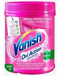 Oxi Action Fabric Stain Remover Powder Coloured & White Clothes 500G 500grams