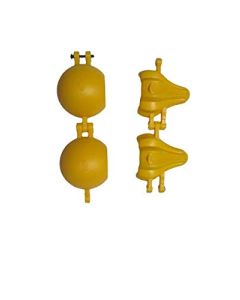 DiBha Combo of 1 Piece Plastic Modak 1 Laddu Yellow Medium Size