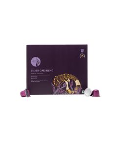 Coffee Roasters Aluminium Capsules / Silver Oak Cafe Blend - Medium Dark Roast / 100% Arabica / Speciality Coffee/ 40 Pods In Pack / Nespresso Compatible Coffee Pods