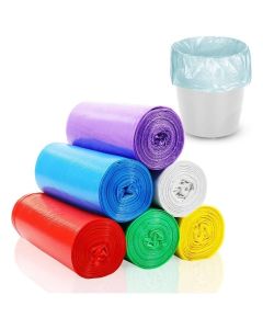 Trash Bags, 50x45cm Garbage Bags with Handle, 8 Rolls 160 Bags Bulk Can Liners Perfect for Office, Waste, and Storage Use, Recycling, Yard Waste, and Leaf Collection, Rollaway Bin Liners