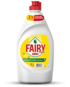 Fairy Plus Lemon Dishwashing Liquid Soap, With Alternative Power To Bleach, 600ml