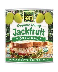 Native Forest Organic Young Jackfruit Great Meatless Alternative Plant Based Meat Ideal Texture Soy Free NonGMO Project Verified USDA Organic 61 Lb