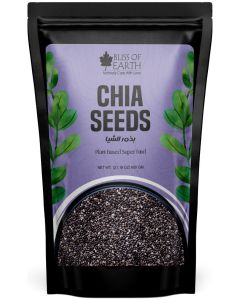 Bliss of Earth Chia Seeds 600g / Premium Raw Chia Seeds / High Fiber & Omega-3 Superfood / Ideal for Chia Pudding, Smoothies & Healthy Drinks / Vegan Gluten-Free