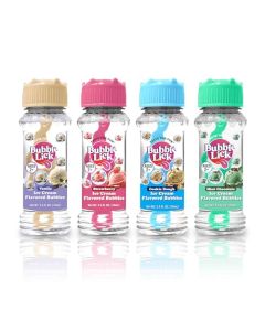 Bubble Lick Ice Cream Flavored Bubbles 4 Pack Vanilla Cookie Dough Strawberry Choc Mint USA Made