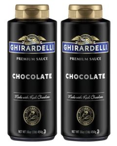 Ghirardelli Chocolate Sauce Black Label 16oz Squeeze Bottle Pack of 2