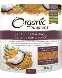 Coconut Palm Sugar 227g / Natural Low Glycemic Sweetener, Unrefined/ Healthy Alternative to Refined Sugar / For Baking & Desserts, 8 oz