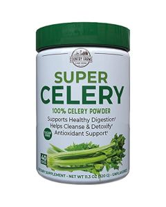 COUNTRY FARMS Super Celery Powder 100 Celery Powder Supports Healthy Digestion Helps Cleanse Detoxify Antioxidant Support 40 Servings 113 Ounce Pack of 1