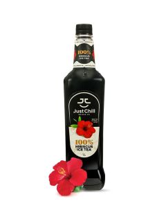 Hibiscus Iced Tea Syrup 1 Litre – 100% Real Flower Extract, Natural Hibiscus Syrup for Iced Tea