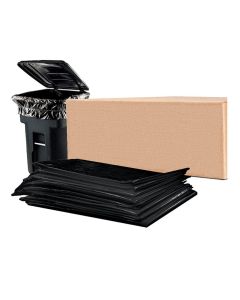 20-Pack of Compostable Garbage Bags, 60-Gallon Capacity, Measuring 95x120cm - Ideal for Kitchen and Home Trash Management