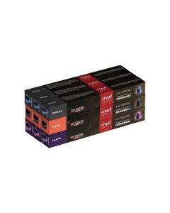 Nespresso Aluminium Capsules (3 Flavors: Palermo, Intenso, Ristretto), Pack of 9 (90 Capsules) 468gm