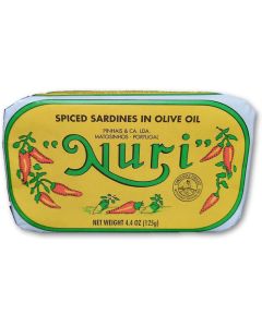 NURI Portuguese Sardines in Spiced Olive Oil - 4 Pack (4.4 oz cans)