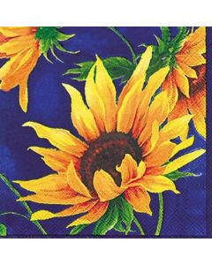 IHR Ideal Home Range Party Napkins Disposable 3Ply Paper Lunch Napkin Pack 65 x 65 Blue Sunshine 20Count