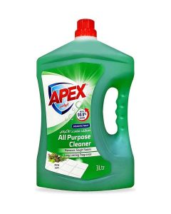 Apex All Purpose Cleaner Liquid, Floor and Multi Surface Cleaner with Disinfectant Hygienic Cleaning Formula, Removes Tough Stains, Long Lasting Fragrance, Pine, 3 L