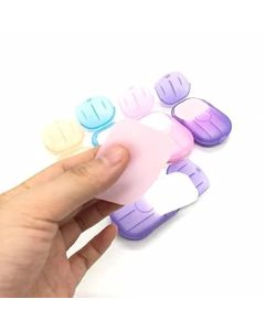 Umis Creation Sheets Disposable Box Soap Portable Mini Paper Soap paper soap strips for travelling hand wash multicolor