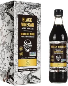Soeos Chinkiang Vinegar 169 fl oz 500ml 3 Years Aged Naturally Fermented Mature Aged Black Vinegar Chinese Black Vinegar Zhenjiang Vinegar Black Rice Vinegar Black Vinegar Chinese