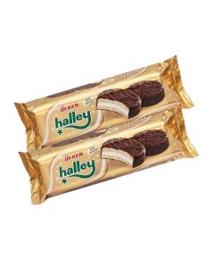 Ulker Halley Milk Chocolate Coated Sandwich Biscuits with Marshmallow Filling- 3 X 77gms