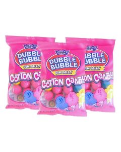 Dubble Bubble Cotton Candy Gum Balls - Pack of 3