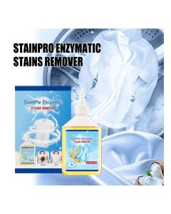 Jue-Fish StainPro Enzymatic Stains Remover – Powerful Deep Cleaning Formula for Tough Clothes Stains, Oil Marks, Sweat, Food Spills, and Everyday Fabric Dirt with Fast Acting Enzyme Technology for Bright and Fresh Laundry Results Every Wash