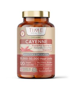 Organic Cayenne Pepper from Spain (Capsicum) High Strength – 120 x 650mg Capsules – Capsaicin – Metabolism, Digestion & More – GMP – Soil Association Certified – UK Made – Pure & Additive Free