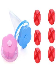 PallRin Washing Machine Combo Kit Floating Lint Filter Bag and Laundry Balls Pack of 8 Random Colors