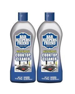 Bar Keepers Friend Cooktop Cleaner 2 x13 oz Multipurpose Liquid Stovetop Cleanser Safe for Use on Glass or Ceramic Cooking Surfaces Copper Brass Chrome and Stainless Steel Porcelain Sinks
