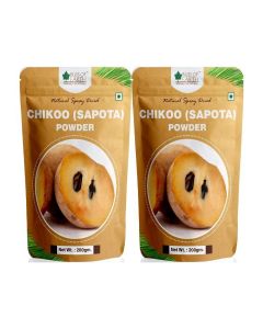 Bliss of Earth 200gm Chikoo Sapota Powder Natural Spray Dried For Juice Sake Smoothies or Making Ice Cream And Cake Pack of 2
