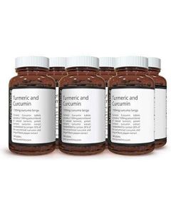 Turmeric Curcumin 1000mg x 1080 Tablets 6 Bottles Including 95 Curcumin with 5mg Black Pepper Extract