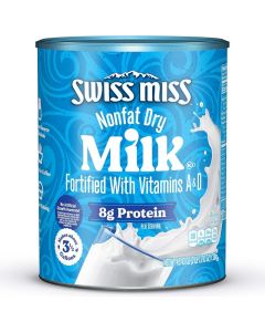 Swiss Miss Nonfat Dry Powdered Milk, 45.43 oz Canister - Fortified with Vitamins A & D, Excellent Source of Calcium