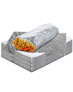 Insulation Sandwich Wrapping Paper Aluminum Foil Sheets 50 Pack 14 x 103 Aluminum Foil Sandwich Wrap Sheets For Sandwich Wraps Burritos and BBQ