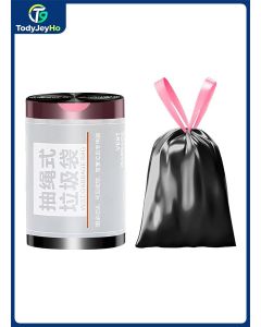 Black Trash Bags with Drawstring (100 Count), 45×45cm Small Garbage Bags, Heavy Duty Thickened strong, Household Drawstring Trash Bag, Suitable for offices, bathrooms, bedrooms, and kitchens