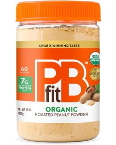 PBfit Organic Roasted Peanut Powder, 425g - Plant-Based Protein