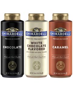 Ghirardelli Squeeze Bottles Caramel Chocolate White Chocolate Set of 3