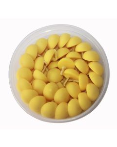 Om Phool Batti Small Cow Ghee Diya for Puja 100 Pcs Wax Free Vegan Ghee BattiWicksJyot for Puja Aarti Pack of 1 Yellow 100 Pcs