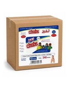 Chubs Family Sensiti Wipes 240's Wet wipes Pack of 20*12