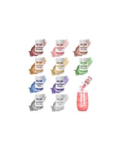 Edible Glitter for Cocktails 10 Colors Easter Decorations Luster Dust Edible Food Grade Shimmer Dust Edible Glitter Powder for Drinks Easter Eggs Candy Baking Strawberries Cupcakes Cookies