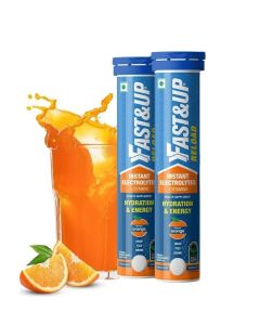 electrolyte energy and hydration -sports drink -Pack of 20 effervescent tablets -Orange flavour pack of 2