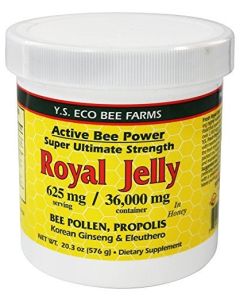 YS Eco Bee Farms Royal Jelly Bee Pollen Propolis Ginseng Honey Mix 203oz