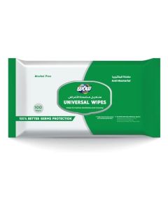 WOW Universal Antibacterial Wipes - 100 Count