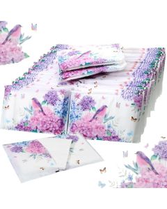 Geyee 50 Packs Facial Tissue Travel Packs Disposable Pocket Tissues for Wedding Guest Travel School Purse Home Supplies 500 Sheets 3 PlyHydrangea