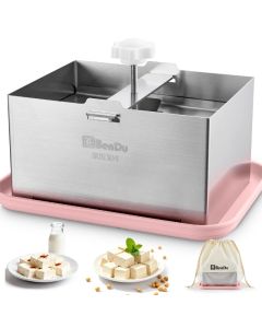 BdAi Tofu PressTofu Press Stainless Steel with Tofu Presser Towel and Drip Tray for Homemade Tofu and Improved Tofu Flavor TextureVersatile for paneer and Cheese Press