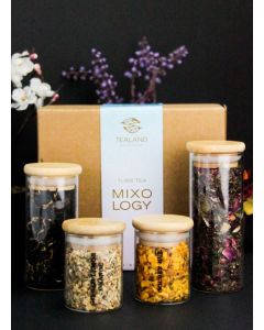 A Tea Lovers Gift Set for Relaxation Tea Tube Mixology Includes Golden Hue 25g Ginger Lemon & Orange 25g Peach Iced Tea 35g & Sakura Allure 35g