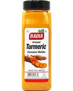 Badia Ground Turmeric Powder 16 oz Premium Curcuma Seasoning for Cooking Golden Flavor Rich Aroma