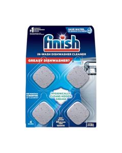 Finish Dishwasher Cleaner Tablets Deep Cleans Hidden Grease Grime Fights Odors No Extra Wash Cycle Helps Maintain Dishwasher 4 Month Supply 4 Count