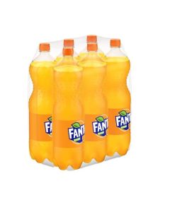 Fanta Orange Carbonated Drinks, 6 x 1.49 Lt