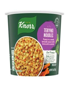 Knorr Pasta Cup For a Quick and Easy Meal, Teriyaki Noodles Made with 100% Real Vegetables & No Artificial Flavors or Preservatives, 2.6 oz