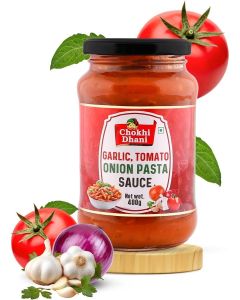 Garlic Tomato Onion Pasta Sauce 400 gm / Rich & Flavorful Italian-Style Sauce with Fresh Garlic, Ripe Tomatoes & Onions
