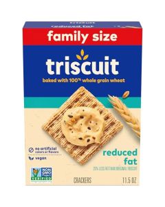 Triscuit Reduced Fat Whole Grain Wheat Crackers Vegan Crackers Vegan Snacks Lunch Snacks Family Size 115 oz