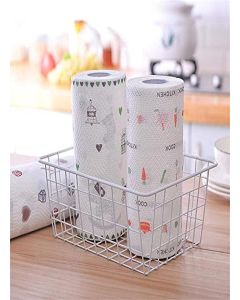 Newvent® Printed Washable Dish Towel Cleaning Cloth / Reusable Kitchen Tissue Paper Roll / Non - Woven Water Absorption Cleaning Cloth (Pack Of 2 X 50 Paper Sheets)
